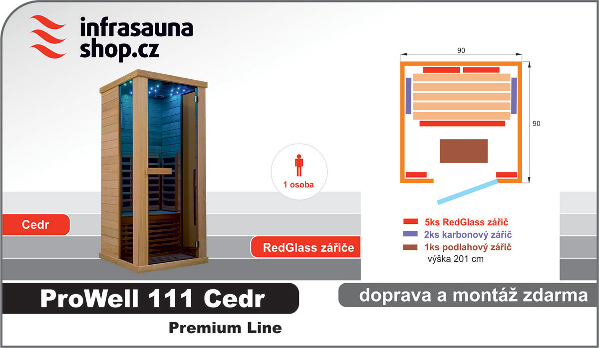 Infrasauna-Prowell-111-Cedr-Premium-Line-rozmer